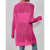 Womens Cardigan Above Knee Crochet Sweater Open Front Ribbed Long Sleeve Lightweight Sweater Longline Cardigan Cozy Fall Sweater Coats - 2 of 4
