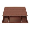 PAGED 47" L Computer Desk, Simple Modern Home Office Desk with 3 Storage Drawers and V-Shaped Metal Base for Study, Office - 2 of 4