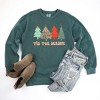 Simply Sage Market Women's Garment Dyed Graphic Sweatshirt Tis The Season Trees Grunge - 2 of 2