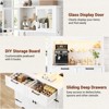 Besiost 71" Tall Farmhouse Kitchen Storage Cabinet with Door and Drawers, Freestanding Buffet Table with Shelves - 4 of 4