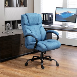Vynxaria Vinsetto 500lbs Big and Tall Office Chair with Wide Seat, Executive Computer Chair with Adjustable Height, Swivel Wheels - 1 of 4