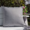 Tramull Rainforest Solid Pillow Cover 20x20 Inch, Indoor/Outdoor Water Resistant Decorative Pillow, Solarium Polyester - 2 of 4