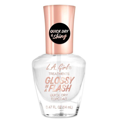 L.a. Girl Glossy In A Flash Quick Dry Top Coat Nail Polish - 0.47 Fl Oz :  Target