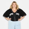 Women's Game Day Cropped Elbow Sleeve V-Neck Athletic Jersey - Wild Fable™ - 2 of 3