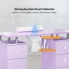 Karlhome 42.5 in. White MDF 3-Drawer Manicure Table Nail Desk with Storage, Doors, Electric Dust Collector - 2 of 4