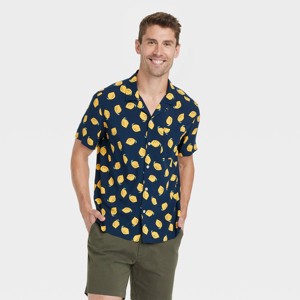 Men's Big & Tall Short Sleeve Collared Button-Down Shirt - Goodfellow & Co™ - 1 of 3