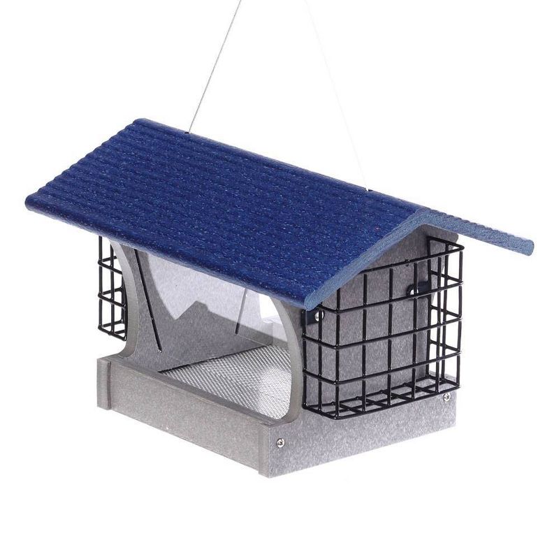 Birds Choice Medium Hopper Suet Cage Novelty Bird Feeder 8&#34; Gray &#38; Blue, 2 of 6