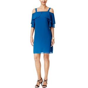 Thalia Sodi Womens Tiered A-line Dress, Blue, Small - 1 of 1