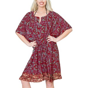 HAPPY BAY Women's Summer Holiday Beachwear Mini Swimsuit Loose Beach Dress Vacation Swimwear Plus Size Bathing Suit Cover-up for Women 2X-3X - 1 of 4