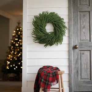 26 Inch Christmas Wreath for Front Door Real Touch Artificial Pine
