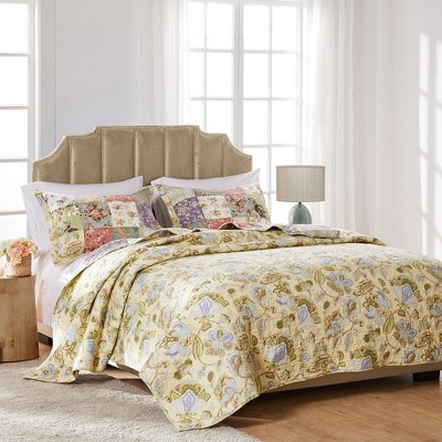 Blooming Prairie Multicolor Cotton Reversible Full/Queen Quilt Set