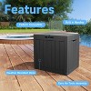 Gulches 30GAL Outdoor Storage Box - Woodgrain Design, Durable Polypropylene, Weather-Resistant & Stylish,Black - 4 of 4