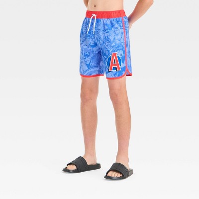 Boys' Avengers Assemble Swim Trunks - Blue