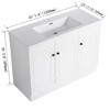SEVOBAL Bathroom Vanities Freestanding Vanity 48 Inch with Resin Sink and Soft Close Doors for Bathroom, White, 47.3"*19.7"*35.4" - 3 of 4