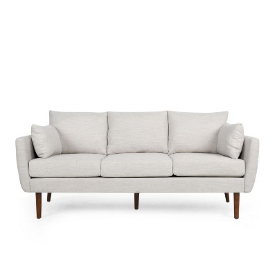 NicBex 76.5"Modular Sectional Sofa Couch Modern 3-Seater Sofa with 2 Pillows and Wood Legs for Living Room,Apartment