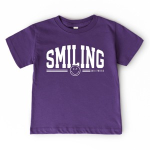 The Juniper Shop SmileyWorld Arched Varsity Toddler Short Sleeve Tee - 1 of 4