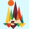 Boy's Design By Humans Mountain Bear By radiomode T-Shirt - 2 of 3