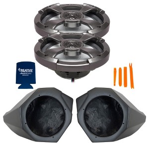 Powerbass 6.5" RGB Shallow Coaxial with Kick Panel Speaker Pods Compatible With 2017+ Can-Am Maverick X3 - 1 of 4