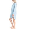 Ocean Pacific Women's Waffle Knit Long Sleeve Sleepshirt - 3 of 4