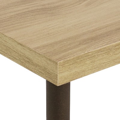 CrossBase 50'' Faux Wood and Metal Minimalist Coffee Table