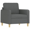 vidaXL Sofa Chair Dark Gray 23.6 in. Fabric - 2 of 4