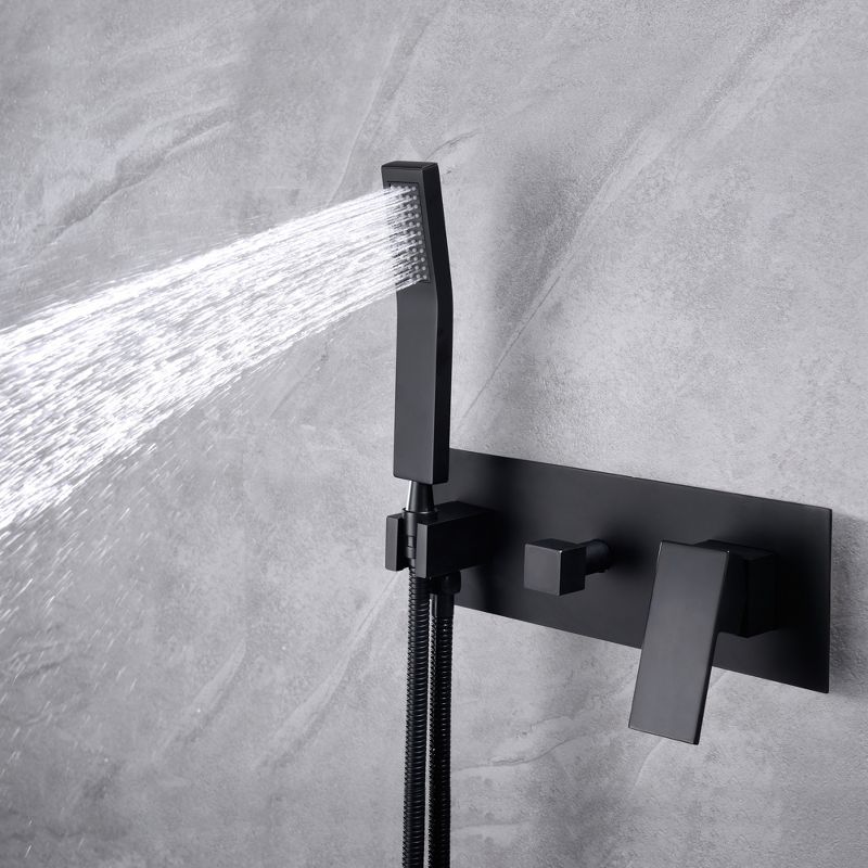 Sumerain Matte Black Rain Shower System with Handheld Shower, Pressure Balancing Shower Mixer Valve, 6 of 9