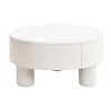 PAGED Round Nesting Coffee Table Set of 2 Plastic Center Table with Storage Drawer for Living Room, Office - 3 of 4