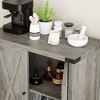 Adjustable Shelf and 2 Barn Doors,Farmhouse Sideboard Buffet Cabinet,   for Living Room, Dining Room American - 4 of 4