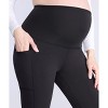 Women's High Waist Over the Belly Active Pocket Crop Legging | Motherhood Maternity - 4 of 4