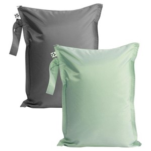 2 Pack Reusable Waterproof Wet Bags, Mess-Proof for Swimsuits, Baby Towels & Beach Essentials - 1 of 4