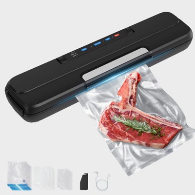 FUFU&GAGA Black 60KPA+110W Vacuum Sealer: 8 - in - 1 Multifunctional with LED Touchscreen & Built - in Cutter