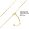 KISPER 18K Gold Plated Stainless Steel Large Sideways Initial Pendant Necklace - 3 of 4