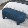 Tramull Linen Upholstered Storage Bench with Foam Cushion, Large Capacity Entryway Seat for Living Room & Bedroom - 3 of 4