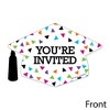 Big Dot of Happiness Hats Off Grad - Shaped Fill-in Invitations - Graduation Party Invitation Cards with Envelopes - Set of 12 - 3 of 4