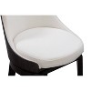 Set of 2 Orleans Swivel Low Back Dining Chairs Cream/Black - Boraam - 4 of 4