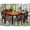 HomeStock 9-Piece Square Black & Cherry Finish Solid Wood Top Dining Table with 8-Chairs - 2 of 4