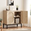 TackView 2PACK Buffet Cabinet Rattan Storage Cabinet with Doors and Shelves, Accent Cabinet Sideboard for Home - 2 of 4