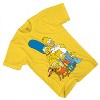 Boys Bart Simpson Skating Shirt - Krusty the Klown, Bart and Homer Simpson Tee - The Simpsons Graphic T-Shirt (Yellow, Medium) - 4 of 4