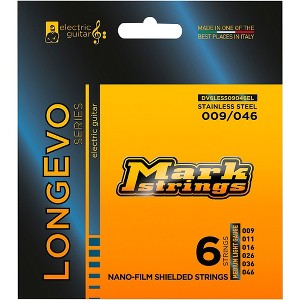 Markbass Longevo Series Nanofilm Shielded Stainless Steel Electric Guitar Stings (9-46) - 1 of 1