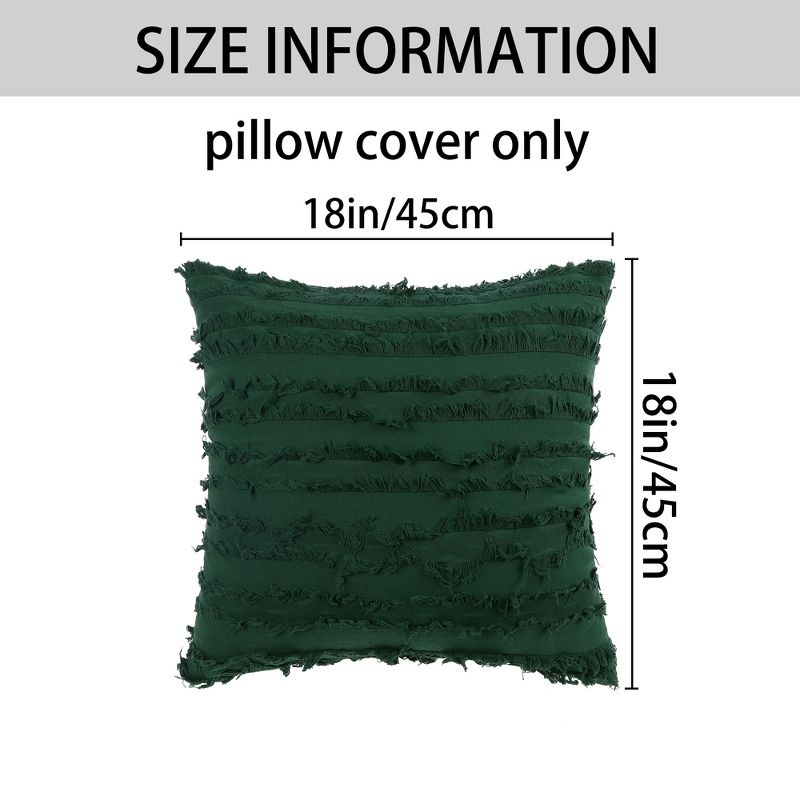 Unique Bargains Couch Sofa Bed Decorative Cotton Side Zipper Throw Pillow Covers 2 Pcs, 5 of 7