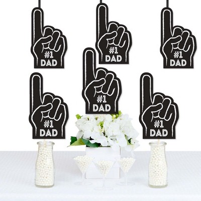 Big Dot of Happiness My Dad is Rad - Number 1 Dad Hand Paper Decorations DIY Father's Day Essentials - Set of 20