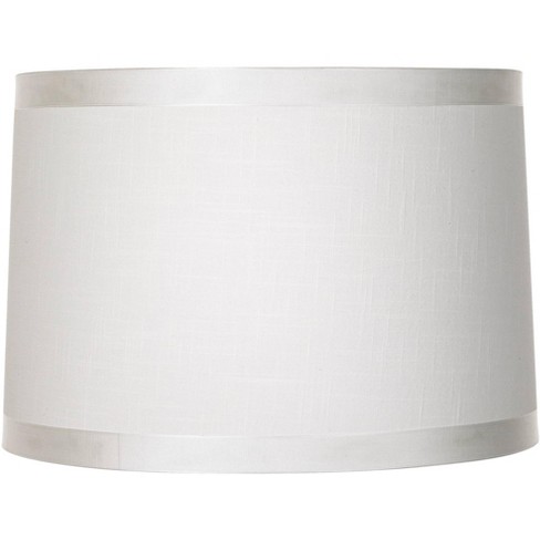 Springcrest White Fabric Medium Drum Lamp Shade 15