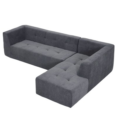 Nicbex Upholstered Modular Sectional Sofa Modern Chenille Fabric Comfy ...