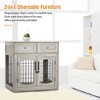 Dog Crate Furniture with Drawers,31.5'' Large Dog Crate with Cushion,Wooden Dog Kennel for Medium/Small Dog,Dog Crate End Table Up to 70 Lbs - 2 of 4
