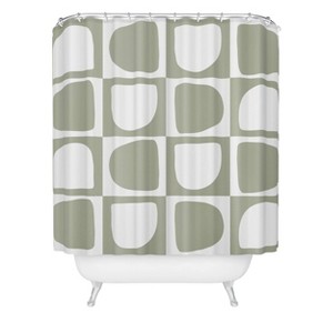 Summer Sun Home Art Forms Shower Curtain Sage Green - Deny Designs - 1 of 2