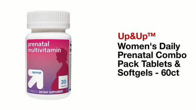 Women&#39;s Daily Prenatal Combo Pack Dietary Supplement Tablets &#38; Softgels - 60ct - up &#38; up&#8482;, 2 of 10, play video