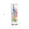 HomeRoots 36" White Purple And Blue Watercolor Floral Solid Wood Porch Sign - 3 of 4