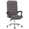 vidaXL Massage Reclining Office Chair Gray Faux Leather - 2 of 4