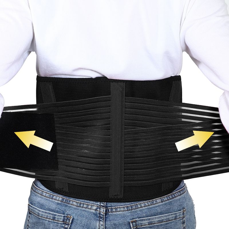 Unique Bargains Breathable Back Lumbar Adjustable Support Belt 1 Pc, 2 of 7