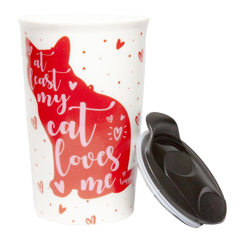 Seven20 Cat Coffee Mug | 9-Ounce Ceramic Coffee Cup | Cute Hearts & Kitty Mug Gift, 2 of 7